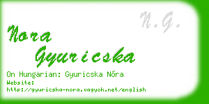 nora gyuricska business card